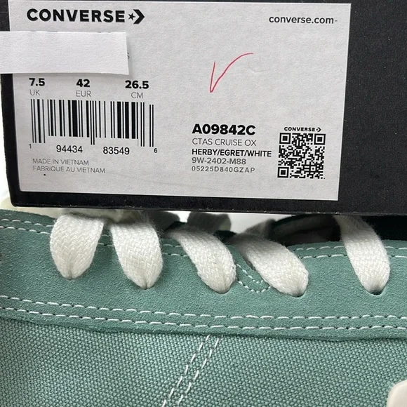 Converse WMNS CTAS CRUISE OX
HERBY/EGRET/WHITE A09842C Platforms Sneakers - Picture 16 of 16